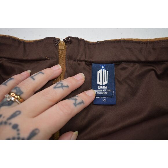 Dr. Who Halter Dress Brown BBC Hot Topic Cosplay Tardis Womens XL - Picture 3 of 4